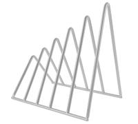 DOITOOL Fermalibri Supporto per Vinile e Porta Libri in Ferro Grigio, Organizzatore Multifunzione da Scrivania per Ufficio e Casa, Porta Dischi in Vinile e Classificatore Documenti Verticale