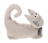 DOITOOL Fermaporta Imbottito a Forma di Gatto Bianco, Stoppino per Porta Inferiore Resistente, Fermaporta Decorativo per Casa, Ufficio e Giardino, Accessorio per Tenere La Porta Aperta