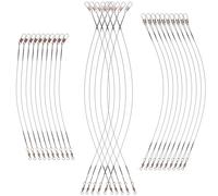 DOITOOL Fili da Pesca in Acciaio Inox 30 Pezzi con Girelle a Scatto Lenze da Pesca Professionali Resistenti Portatili per Acqua Dolci e Salate Kit Terminali Guida