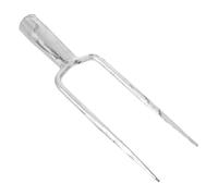 DOITOOL Forca da Giardino in Acciaio a Doppia Punta per Aerazione e Rastrellamento Letame, Testa a Forcella 2 Denti Manici 35 CM per Attività di Orto e Coltivazione di Fiori