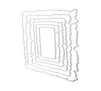 DOITOOL Fustella per Taglio in Acciaio al Carbonio Rettangolare Argento per Scrapbooking e Coltivazione Manuale per Cornici Fotografiche e Lavori Fai da Te