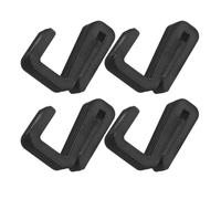 DOITOOL Ganci a Z in Plastica Neri 2mm Set da 4 Pezzi, Ganci Multifunzionali da Parete per Cucina, Armadio e Microonde, Soluzione Salvaspazio per Appendere Utensili e Accessori Domestici