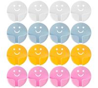 DOITOOL Ganci Adesivi Doppio Gancio Gestione Cavi e Presa Elettrica Autoadesivi 24 Pezzi per Organizzare Utensili e Accessori in Cucina e Bagno 2.2X2.2X0.8 Pollici senza Fori