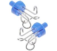 DOITOOL Ganci Colore Argento in Inossidabile 2 Facili da Usare e Comodi da Installare per Supporto Infusione per Ospedali e Cliniche