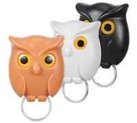 DOITOOL Ganci Portachiavi da Parete a Forma di Gufo, Set da 3 Pezzi in Plastica Resistente, Porta Chiavi Decorativo Compatto per Ingresso e Casa