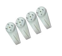 DOITOOL Ganci senza Traccia 10 Pezzi in Plastica Bianca per Appendere Orologi da Parete Design Invisibile e Utilizzo Durevole per Interni