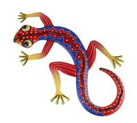 DOITOOL Geco da Parete in Ferro, Ornamento Geco Sospeso, Decorazione da Muro Rossa, Facile da Installare, per Pareti e Soggiorni, per Famiglie e Amanti delle Lucertole