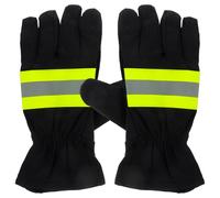 DOITOOL Guanti Antincendio Resistenti al Calore in Cotone Ignifugo Striscia Riflettente, Durevoli e Adatti per Vigili del Fuoco in Operazioni di Spegnimento