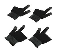 DOITOOL Guanti da Gioco a Due Dita Touchscreen Resistenti al Sudore, Set da 2 Paia per Cellulari, Fibra di Carbonio e Design Sottile Traspirante, per Giocatori di Smartphone