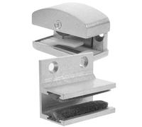 DOITOOL Guida Porta Scorrevole Vetro 2 Pezzi Sensore Anti-Oscillazione e Limitatore Fisso per Porte Doccia Binario Inferiore Montaggio Semplice