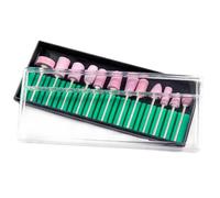 DOITOOL Kit 12pz Punte per Manicure in Quarzo per Nail Art Strumento Multifunzionale per Lucidare e Modellare Unghie Attacco 2.35mm per Utilizzo Professionale