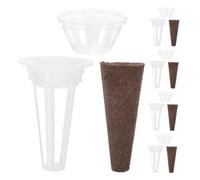 DOITOOL Kit 15 Pezzi Cestini per Coltivazione Fuori Suolo con Spugna e Cupola di umidità, Accessori per Giardino Casalingo e Orto Urbano, Materiale Stabile e Design Ventilato