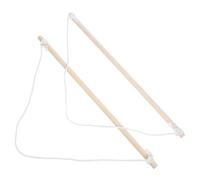 DOITOOL Kit 2 Pezzi Asta Portabandiera in Legno Corda di Cotone 40 Cm, Supporto per Bandiera da Giardino e Montaggio a Parete, Palo per Striscioni da Esterno per Decorazioni da Giardino