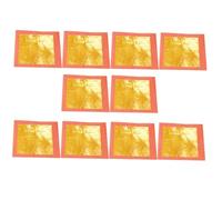 DOITOOL Kit 24K per Decorazioni Artigianali Fai da Te 10 Fogli Lamina d'oro Colori Vivaci per Feste e Decorazioni Murali