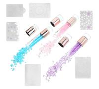 DOITOOL Kit 3 Pezzi Nail Stamper in Silicone Doppia Testina per Manicure Professionale Stampe Colorate per Pratica e Decorazione Unghie Colore Casuale