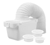 DOITOOL Kit di Sfiato per Asciugatrice Interna Piastra a Muro, Connettore Rapido per Tubo di Sfiato, Raccoglitore Lanugine e Secchio Raccolta Condensa, Compatibile Asciugatrici a Tamburo,