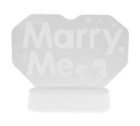 DOITOOL Lampada Neon Scritta Marry Me Cuore Illuminata Piccola LED per Decorazioni Romantiche Luce Notturna a Risparmio Energetico per Proposta e Atmosfera Intima