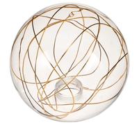 DOITOOL Lampada Sfera in Vetro Trasparente con Finitura Filo di Alluminio Dorato Paralume per Lampade Copertura Lampada Sospensione e Applique Diffusore Luce Uniforme Diametro