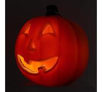 DOITOOL Lanterna di Zucca in Plastica Arancione Luminosa per Halloween Illuminazione Magica Riutilizzabile, Decorazione Atmosferica la Notte di Halloween e Festa del Ringraziamento
