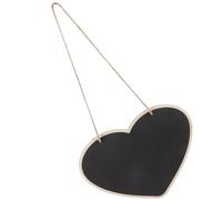 DOITOOL Lavagna in Legno a Forma di Cuore Nero, Lavagnetta Riutilizzabile Facile da Appendere, per Ufficio e Decorazioni