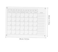DOITOOL Lavagna per Frigorifero in Acrilico Mensile Cancellabile Planner Magnetico Riutilizzabile per Organizzazione e Note