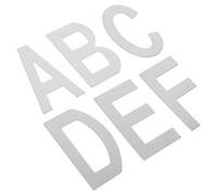 DOITOOL Lettere Adesive per Porta in Acciaio Inox Resistenti alle Intemperie Set 6 Pezzi Autoadesive a-F per Hotel Uffici e Appartamenti Segnaletica Alfabeto Autoadesiva per Uso