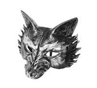 DOITOOL Maschera da Lupo Realistica per Halloween in Schiuma Mezza Maschera Traspirante e Versatile per Uomini e Donne e Cosplay