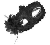 DOITOOL Maschera da Principessa in Pizzo Nero per Feste di Carnevale e Halloween, Design Raffinato e Confortevole in Plastica e Pizzo per Mascherate e Cosplay