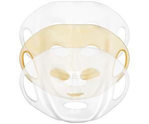 DOITOOL Maschera in Silicone Riutilizzabile 3 Pezzi Bianca e Oro 3d Ganci per Orecchie per Maschere Idratanti Viso Copertura per Trattamenti di Bellezza a Casa e Salone Professionale