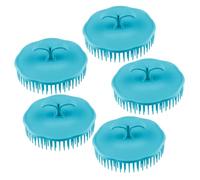 DOITOOL Massaggiatore Chioma Spazzola Rotonda in Pp+tpr per Pulizia Profonda e Massaggio Quotidiano, Set da 5 Pezzi Design Manico Ergonomico per Benessere e Relax Colore Casuale
