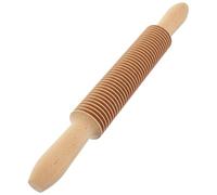 DOITOOL Mattarello in Legno per Pasta Rullo Inciso a Traliccio 2,5mm Utensile per Tagliare Pasta Agli Spaghetti Multifunzione per Cucina Casalinga e Pasticceria Facile da Pulire