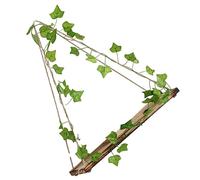 DOITOOL Mensola Sospesa Decorativa in Legno Effetto Edera Verde, Stile Rustico senza Odore, per Balcone e Patio come Abbellimento Naturale
