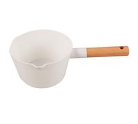 DOITOOL Mestolo Gancio per Appenderlo in Legno Manico lungo Grande Capacità Bianco Utensile per Acqua per Cucina e Bagno per Uso Domestico e Professionale
