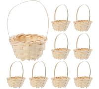 DOITOOL Mini Cestini Di Bambù Gialli 20Pezzi Cestino Vimini Piccolo Per Decorazioni Regali E Eventi Cestini Eleganti E Impilabili Per Casa