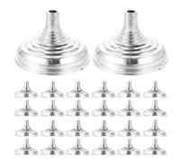 DOITOOL Mini Supporto per 30 Pezzi per Bandiera da Scrivania in Plastica Argento, Base Stabile per Esposizione di Piccole Bandiere su Tavolo o Ufficio