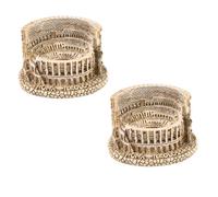 DOITOOL Miniatura Colosseo in Resina 3D Ornamenti Bonsai 2 Pezzi per Decorazioni Tavolo e Arte del Giardinaggio Interni 3X2 Pollici