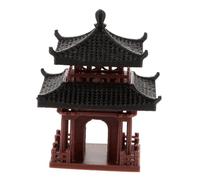 DOITOOL Miniatura Padiglione Bonsai in Stile Zen Cinese Statua Decorativa per Giardino Acquario e Micro Paesaggio Scultura Torre per Terrario e Arredamento da Scrivania