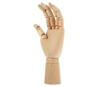 DOITOOL Modello di Mano in Legno Articolazioni Snodabili e Dita Mobili, Accessorio Decorativo e Strumento per Sviluppare Abilità Manuali, per Studi e Case