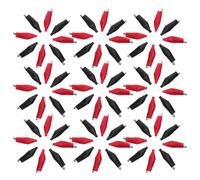 DOITOOL Morsetti Coccodrillo Isolati per Test Elettrici 48 Pezzi con Copertura in Pvc e Ferro, Clip Versatili per Manutenzione Auto e Test Rapidi