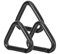 DOITOOL Moschettone Set da 3 in Lega di Alluminio da Arrampicata Triangolare Nero Leggero e Facile da Trasportare, per Escursionismo e attività Outdoor