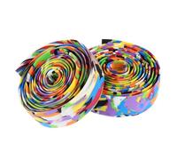 DOITOOL Nastro Manubrio per Bici da Strada in Eva ad Alta Densità, Set Mimetico Antiscivolo con Tappi e Nastri di Finitura, Assorbiurti Resistente per Ciclismo su Strada e Colore Casuale