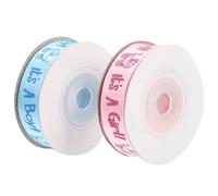 DOITOOL Nastro per Ragazzo Ragazza 15 MM X 9 Metri, 2 Pezzi, Decorazioni per Shower e Nastri Colorati per Feste, Accessori per Confezioni e Oggetti di Scena