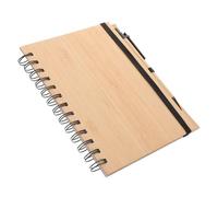 DOITOOL Notebook Spirale con Copertina in Bambù Resistente Taccuino Portatile Leggero per e Scrittura per Studenti e Ufficio con