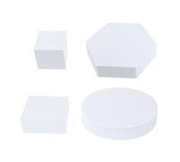 DOITOOL Oggetti di Scena Fotografici Geometrici 4 Pezzi, Cubo e Forme Diverse, in Bianco, Leggeri e Facili da Pulire per Gioielli e Rossetti
