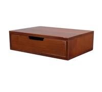 DOITOOL Organizer da Scrivania in Legno Marrone Struttura Robusta e Design a Cassetto, Mobiletto Vintage Minimalista per Camera e Ufficio
