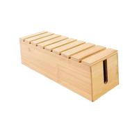 DOITOOL Organizer da Scrivania Naturale per e Multipresa Scatola Porta con Gestione Integrata Nascondi Fili per Ufficio e Casa con Supporto per Telefono