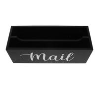 DOITOOL Organizer per Scrivania in Legno Nero Scomparti Dedicati, Porta Posta Versatile per Ufficio e Piccole Imprese, Design Elegante e Funzionale per L'organizzazione della Scrivania