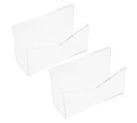 DOITOOL Organizzatore per Posta da Scrivania in Acrilico 2 Pezzi, Porta Lettere e Cartoline per Ufficio e Casa, Supporto Documenti Efficiente e Versatile