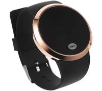 DOITOOL Orologio da polso con display touch screen a LED, con cinturino in pelle PU, per uomo e donna, alla moda, colore nero, sportivo, per compleanno o occasioni speciali