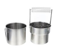 DOITOOL Paint Brush Washer in Acciaio Inox, Artist Brush Basin, Argento, Compatto e Leggero, Riutilizzabile, Supporto per Pennelli, per Corsi d'Arte e attività Creative, e Artisti